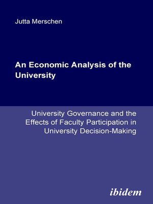 cover image of An Economic Analysis of the University